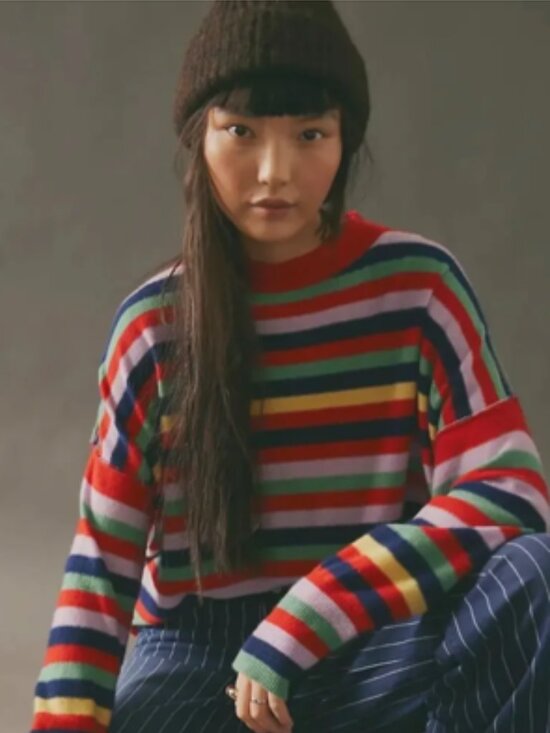 Free People Sweaters - NWT Free People Tomorrow Stripe Cashmere Sweater